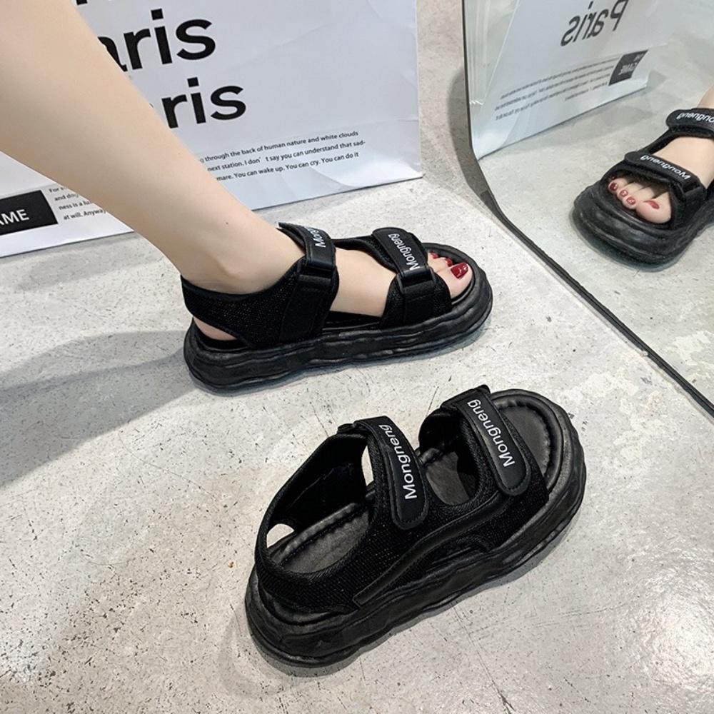 Giày Sandal Nữ MWC 2943 - Sandal Đế Bánh Mì 4p Siêu Hack Dáng 2 Quai Ngang Lót Dán Thời Trang Đi Học Đi Làm