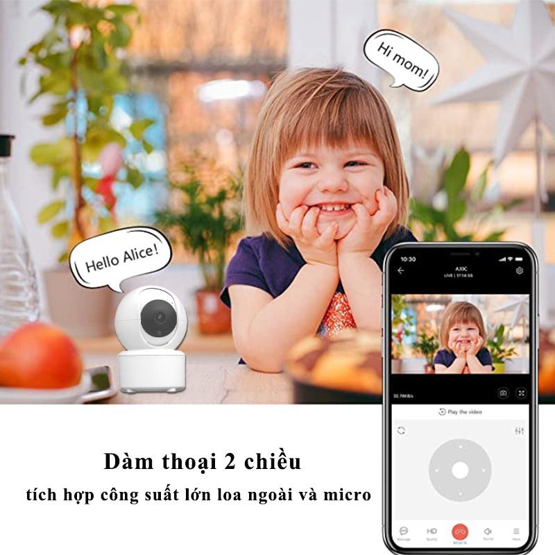 UPUPIN Camera 2k Wifi an ninh trong nhà gia đình đàm thoại 2 chiều 1296p 3mp giám sát Hàng Chính Hãng