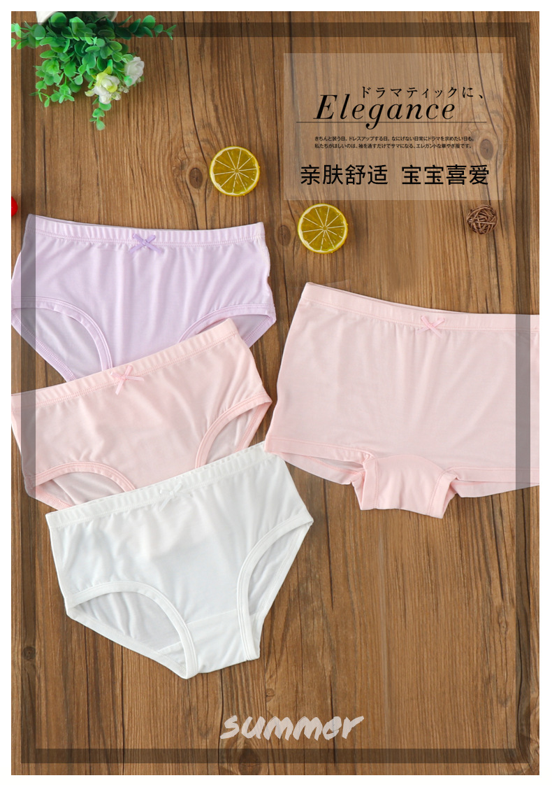 Hộp 3 quần lót cho bé gái chất liệu sợi Modal ( sợi sồi)
