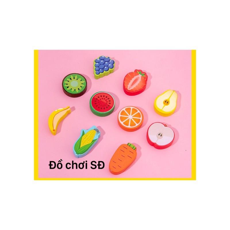 Đồ chơi câu cá . trái cây ....bằng gỗ