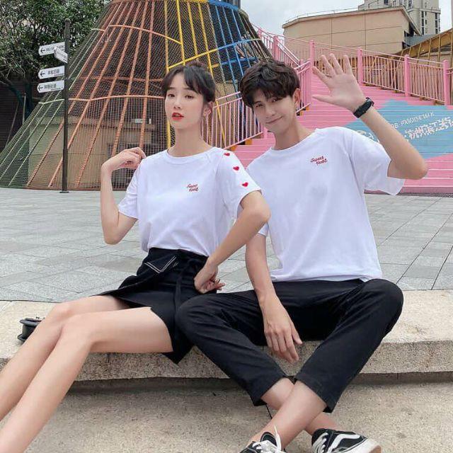 Áo đôi nam nữ trái tim chất đẹp
