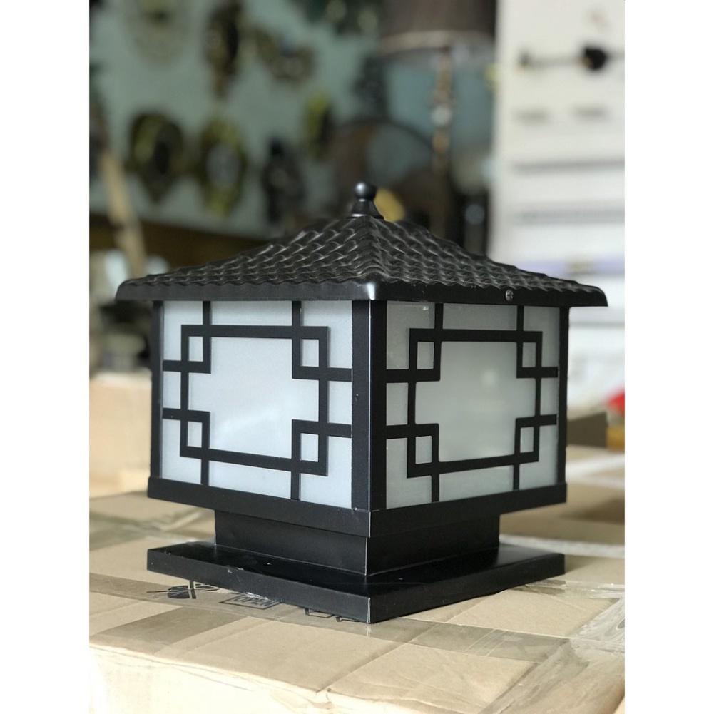 Đèn trụ cổng xây dựng tinh xảo black color DOULIN D20cm dùng bóng led DDT