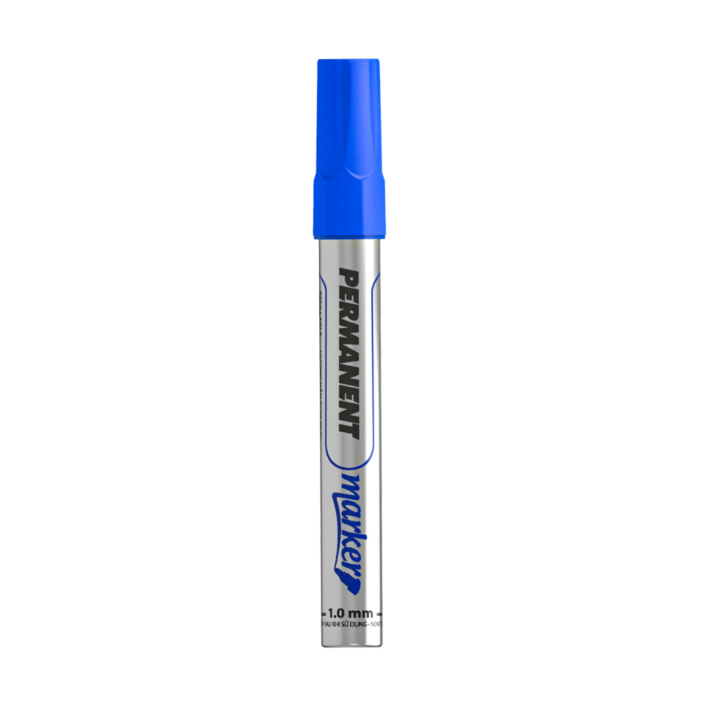 Hộp 10 Bút lông dầu Thiên Long Bizner BIZ-PM01 đầu bút 1mm - Mực xanh