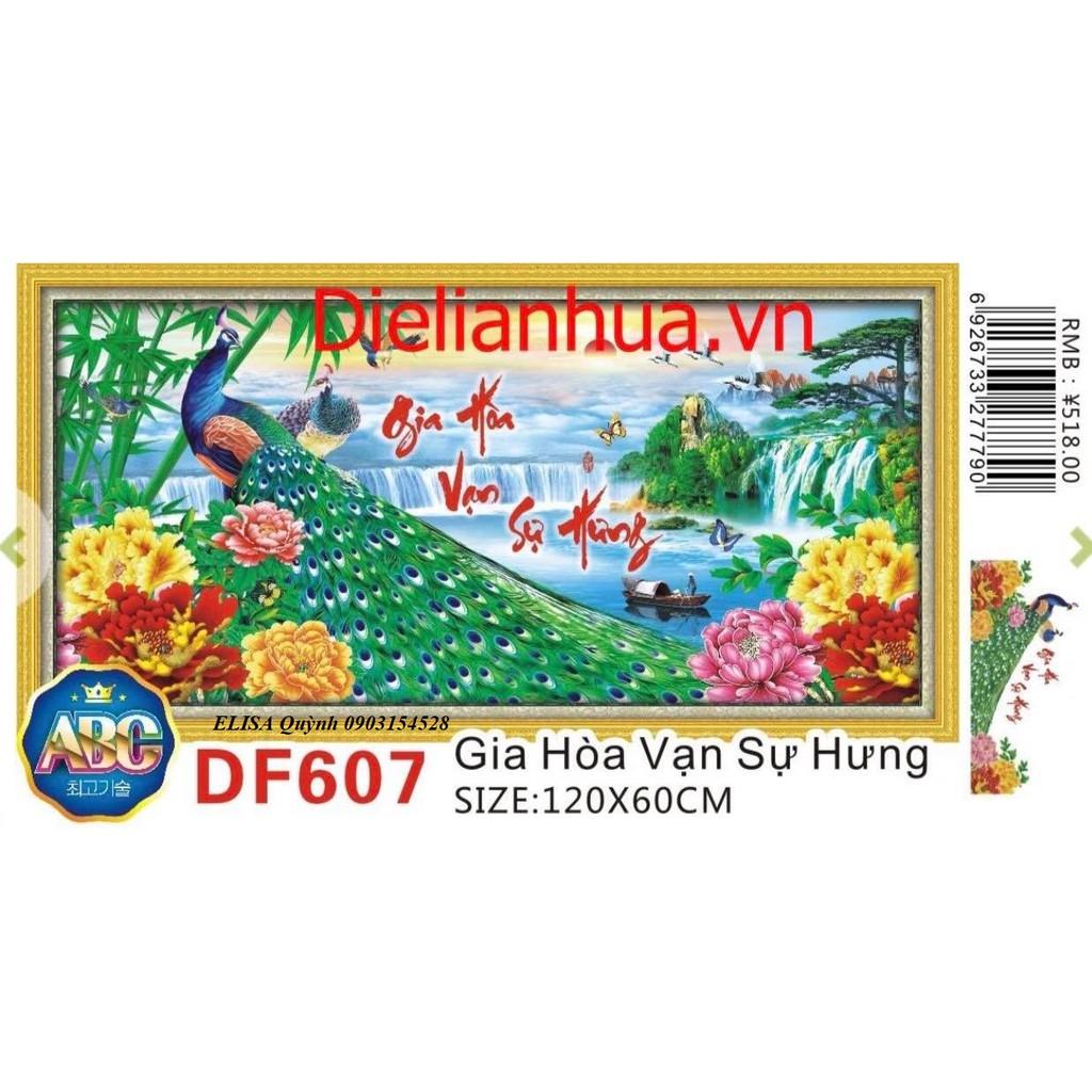 Tranh đá gia hòa vạn sự hưng DF607 - kích thước: 120 * 60cm.