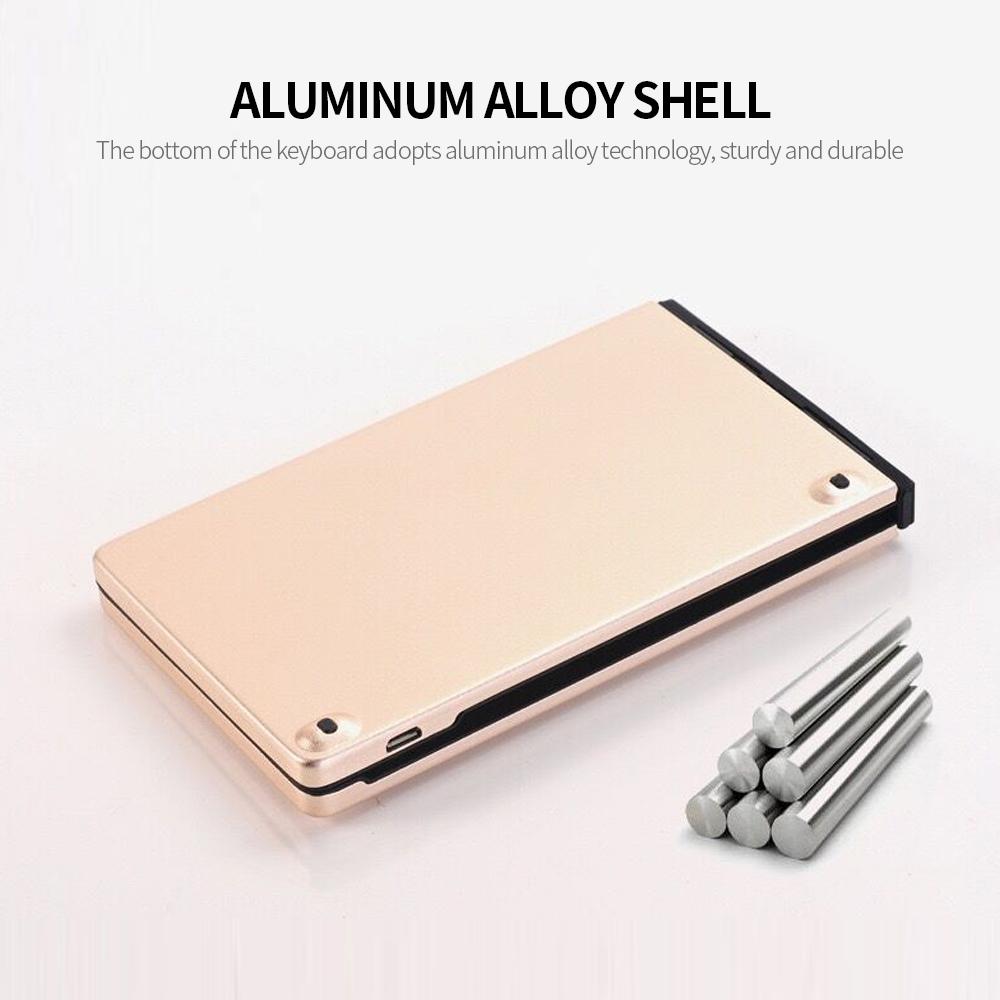 Bàn phím không dây GK228 BT 66 văn phòng di động nhỏ có chân đế cho điện thoại/ máy tính Màu bạc