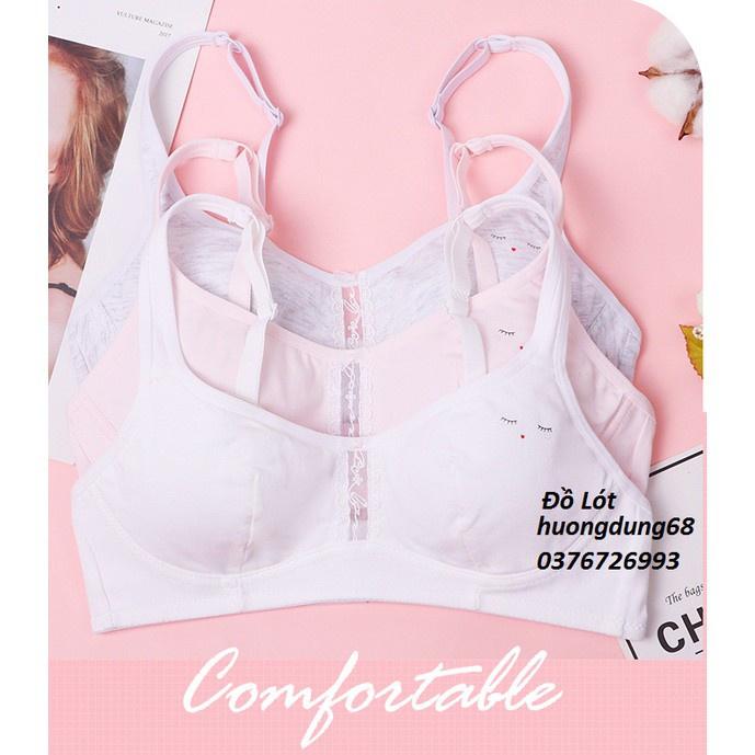 Bra / Áo Lá Cotton Nữ Sinh Cài Sau Xuất Đông Âu  Hàng Loại Đẹp.