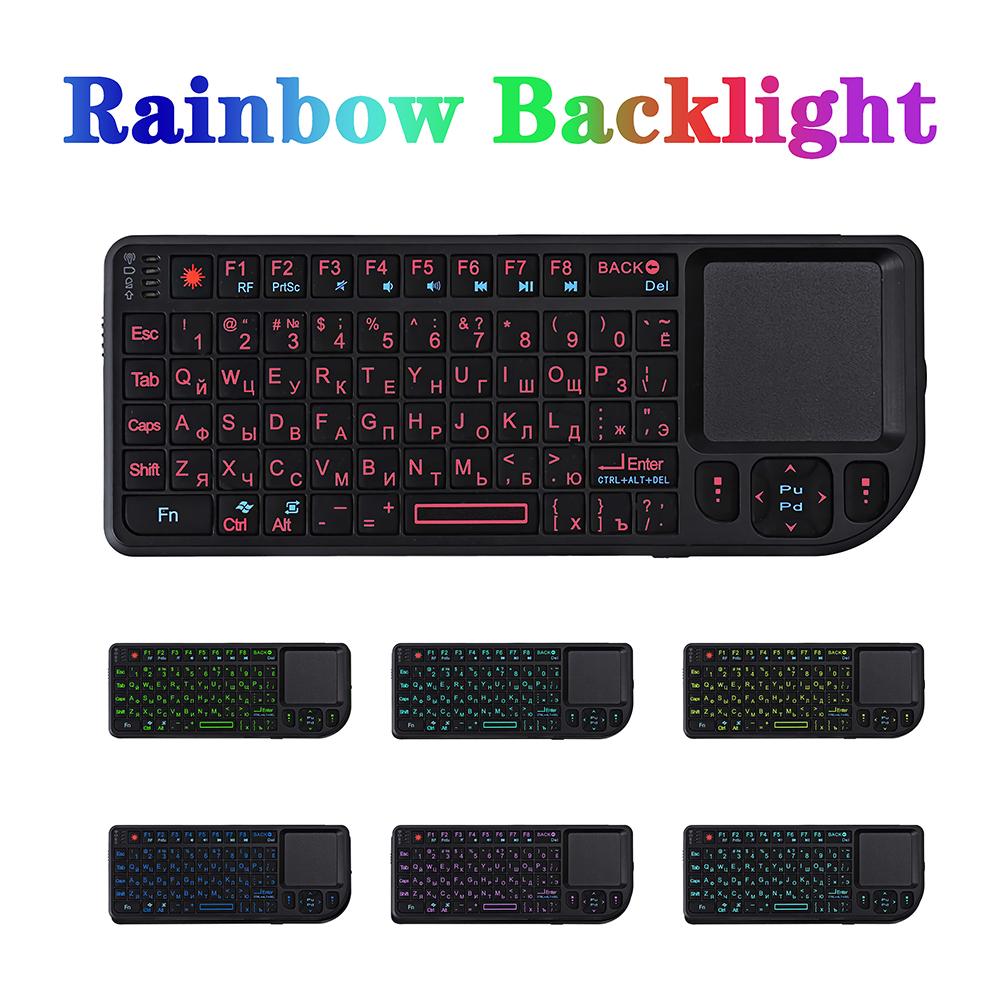 Kebidumei Chất Lượng Cao 2.4G RF Bàn Phím Không Dây 3 Trong 1 Bàn Phím Mới Có Bàn Di Chuột Chuột Cho Máy Tính Xách Tay Thông Minh tivi Box