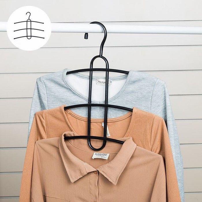 Móc treo quần áo 3 tầng bằng nhựa