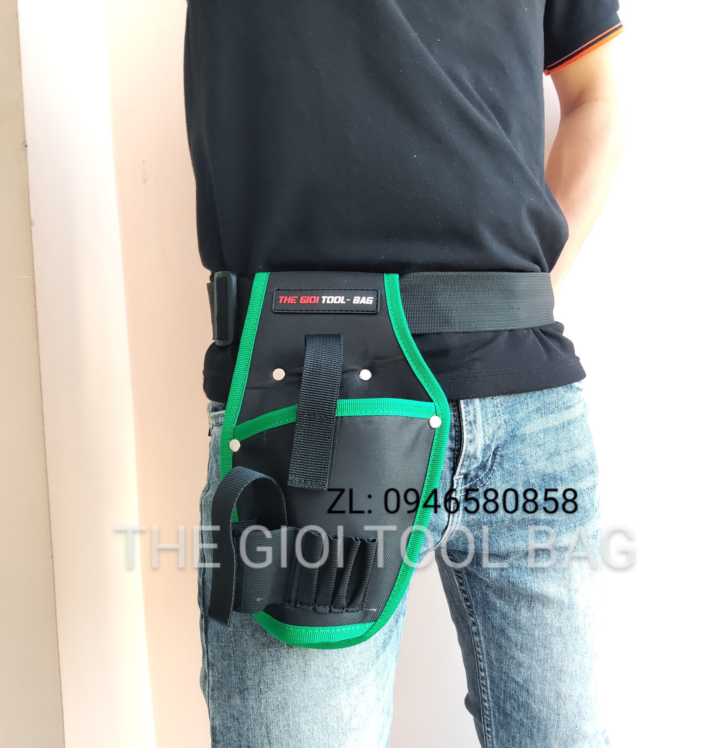 Túi đựng máy khoan pin đeo hông TGTB-Y2 Green siêu cao cấp