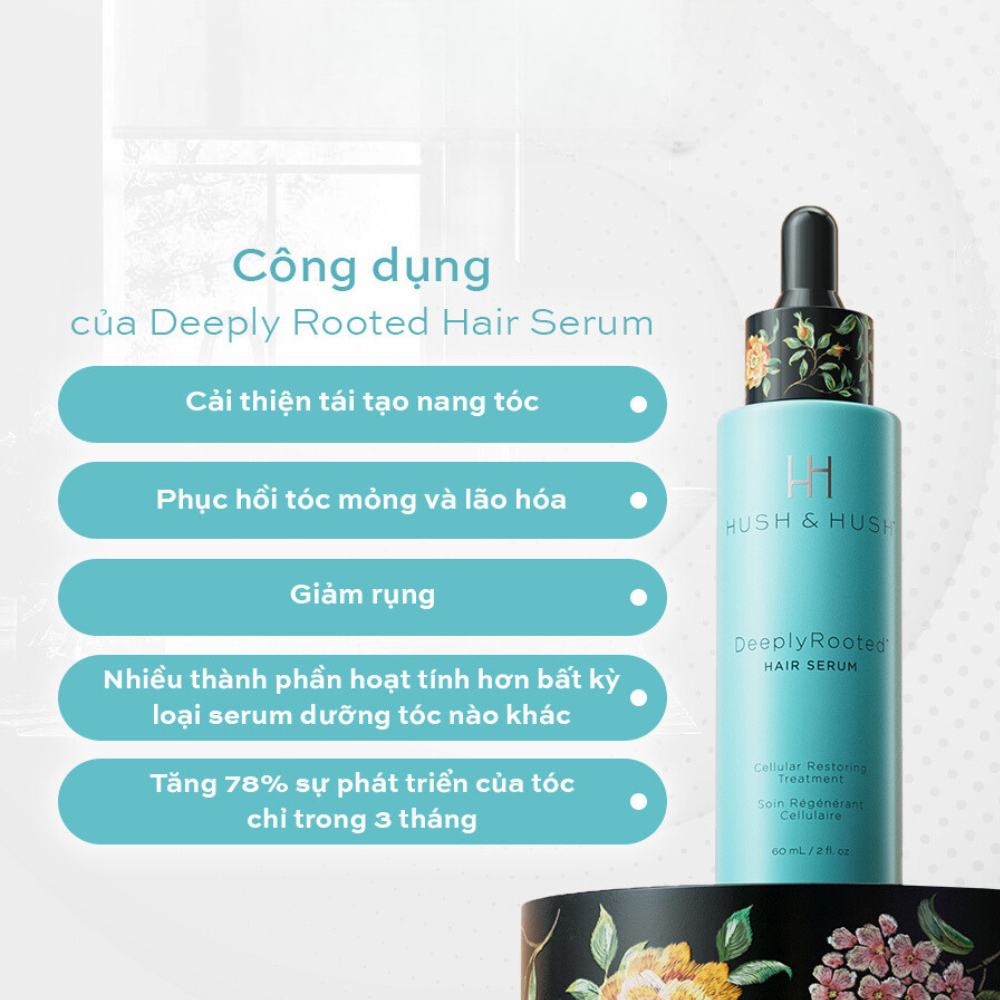 Tinh Chất Nuôi Dưỡng Tóc Và Thúc Đẩy Mọc Tóc - HUSH & HUSH Deeply Rooted Hair Serum 60ml