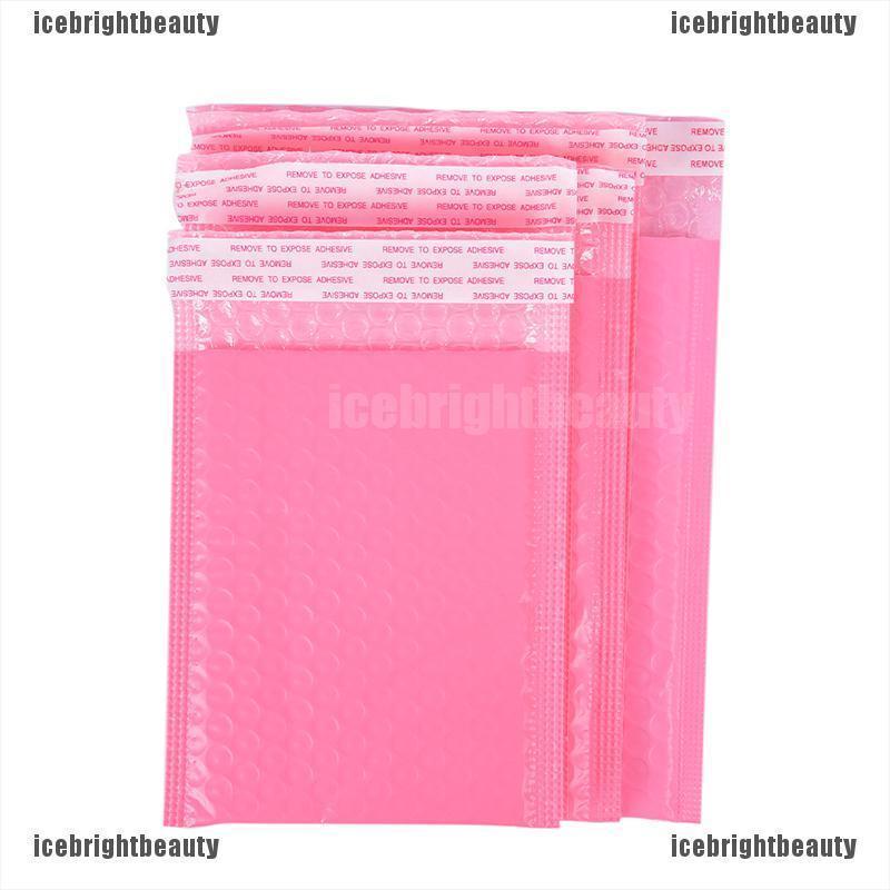ICEB 10x Pink Bubble Bag Mailer Plastic Padded Envelope Shipping Bag Packaging