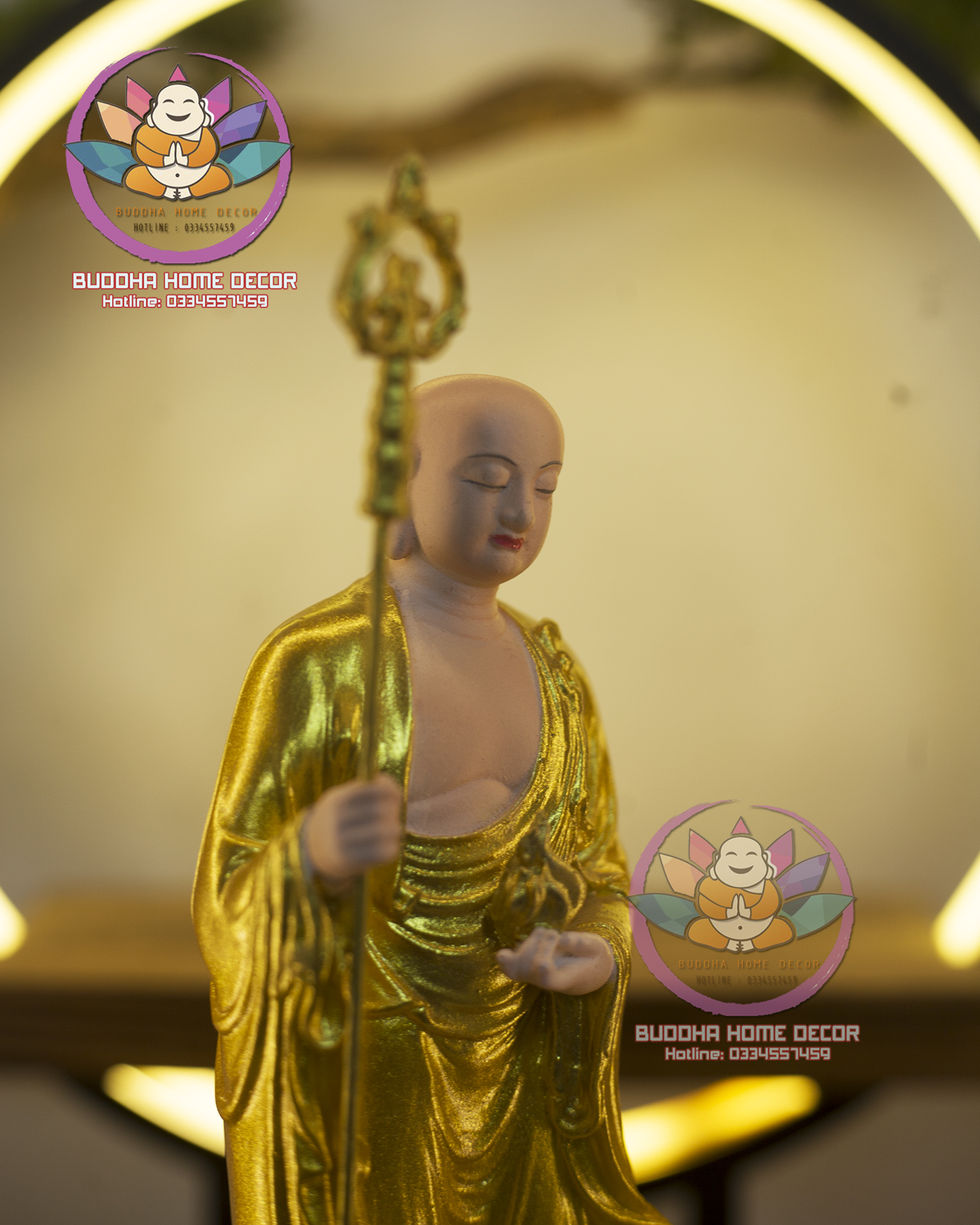 Tượng Địa Tạng cao 23cm trang trí nhà cửa, phong thủy, thờ cúng