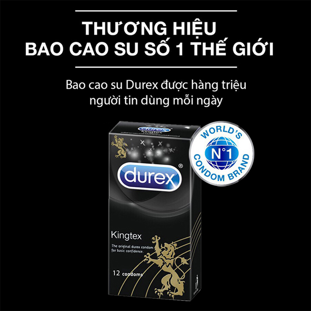 Bao cao su Durex Kingtex Combo 2 Hộp 12 BCS kích thước 49mm Thiết kế vừa vặn, ôm sát chống tuột, màu coral san hô Không mùi - Dầu bôi trơn - Hàng chính hãng 100%