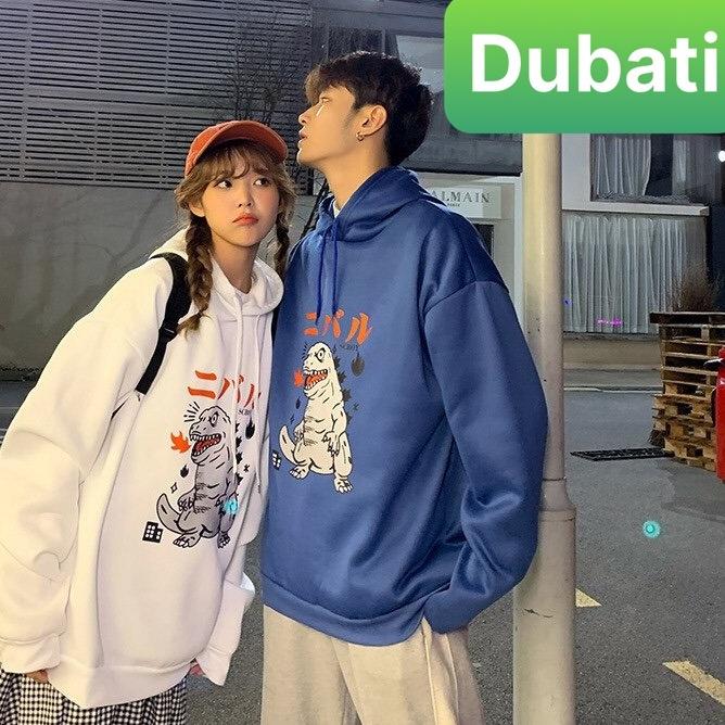 ÁO KHOÁC NỈ HOODIE KHỦNG LONG 3 MÀU NAM NỮ CHẤT VẢI MỊN DÀY PHONG CÁCH HÀN QUỐC- DUBATI FASHION