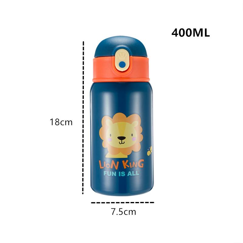 400Ml Trẻ Em Giữ Nhiệt Cốc Tập Uống Có Ống Hút Inox Hoạt Hình Máy Hút Bình Trẻ Em Dễ Thương Nhiệt Nước Tumbler Thermocup