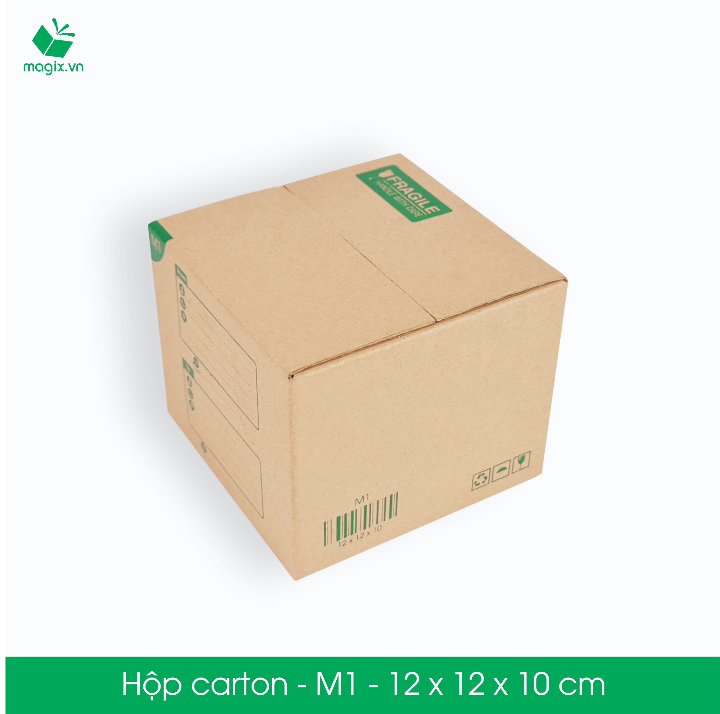 60 Thùng hộp carton đóng hàng - M1 - 12x12x10 cm