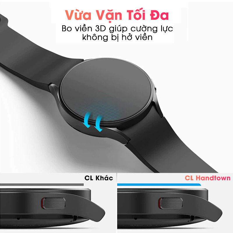 Kính Cường Lực Màn Hình Dành Cho Samsung Galaxy Watch 5 40mm 44mm Watch5 45mm Trong Suốt 3D Tặng kèm bộ phụ kiện dán - Handtown - Hàng Chính Hãng