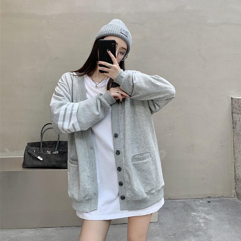 Áo khoác,áo nỉ,áo Cardigan Kẻ vạch tay phong cách Ulzzang Hàn Quốc cho cả nam,nữ