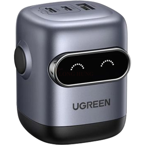 Cốc sạc Ugreen Uno RG GaN 1USB 2Type-C Robot Fast Charger 65W X662 - Hàng chính hãng