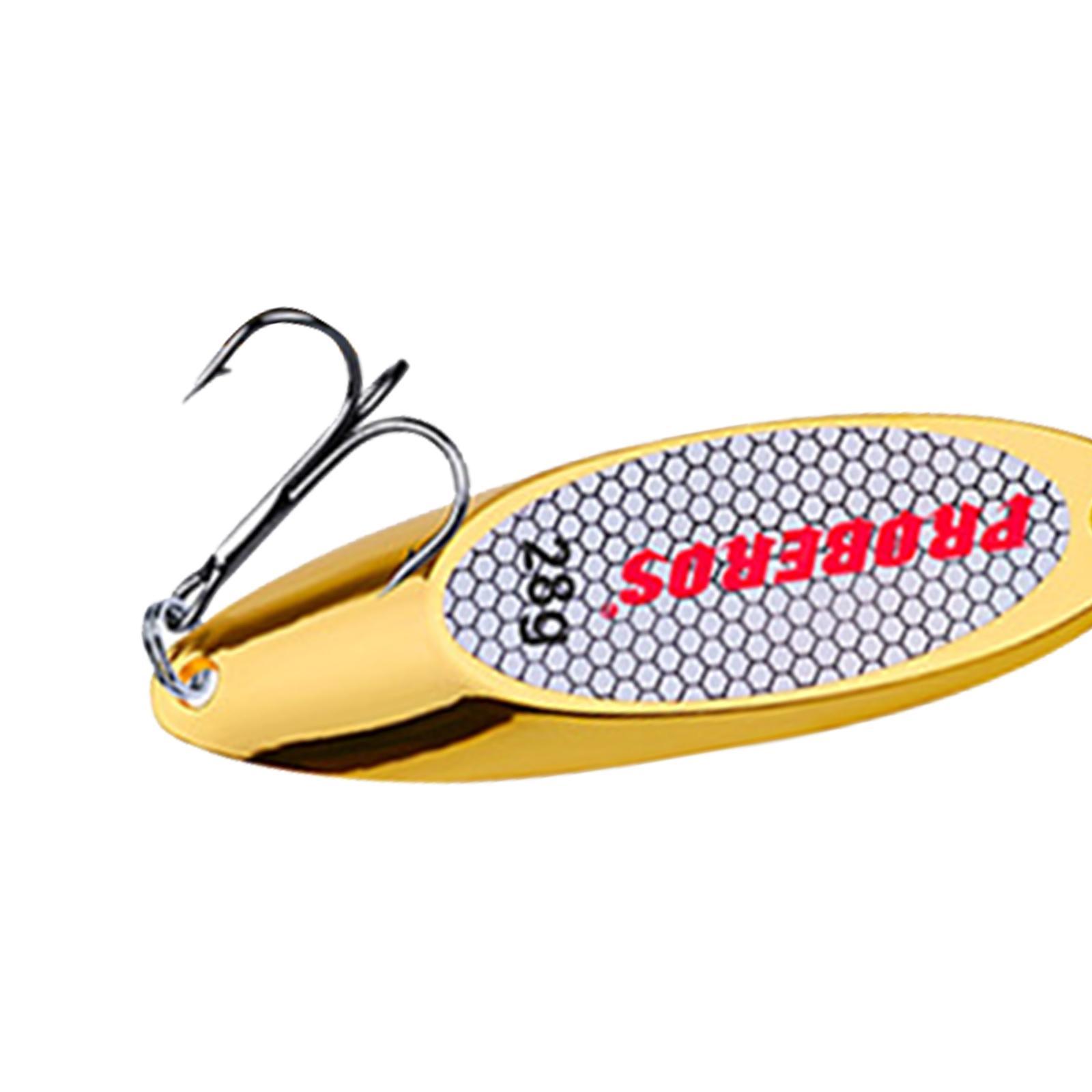 5 Pieces Fishing Spoons Lures Jigging Baits Hard with  Hooks Metal Casting Spoons Bass Baits and Lures for Trout Pike Fishing Equipment