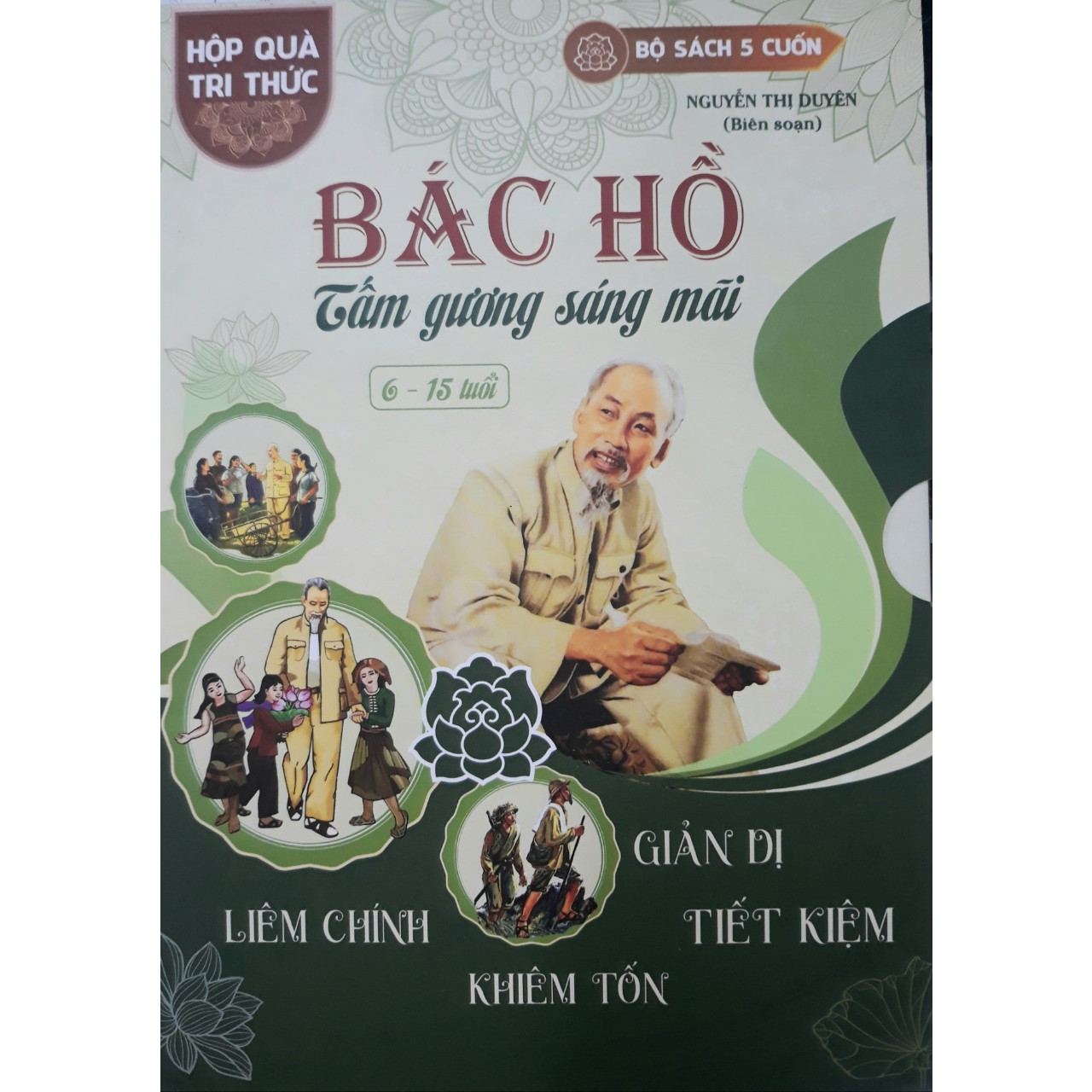 Hộp quà tri thức - Bác hồ tấm gương sáng mãi- Bộ 5 cuốn