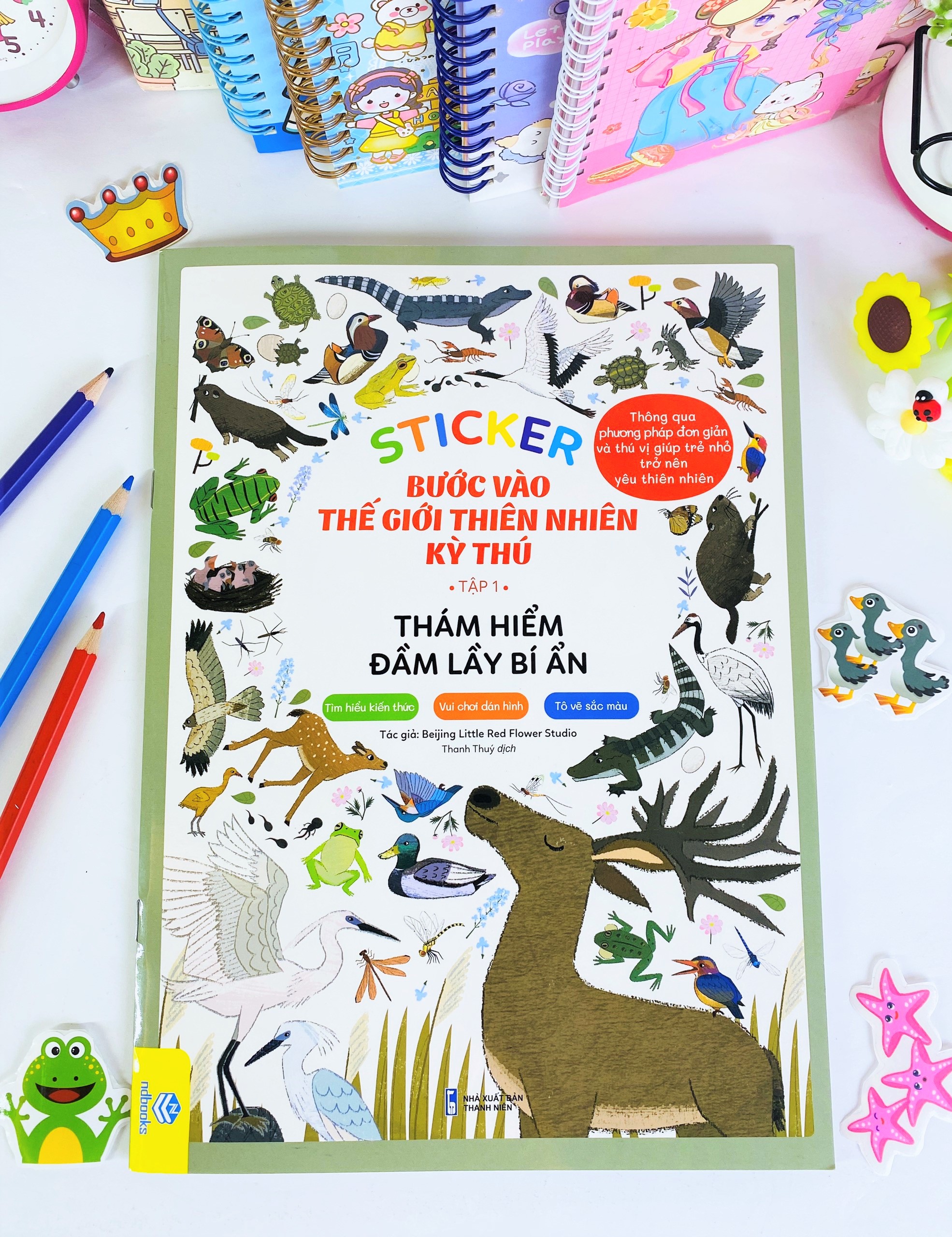 Sách - Combo 5 cuốn Sticker Bước Vào Thế Giới Thiên Nhiên Kỳ Thú Tập 1 - ndbooks