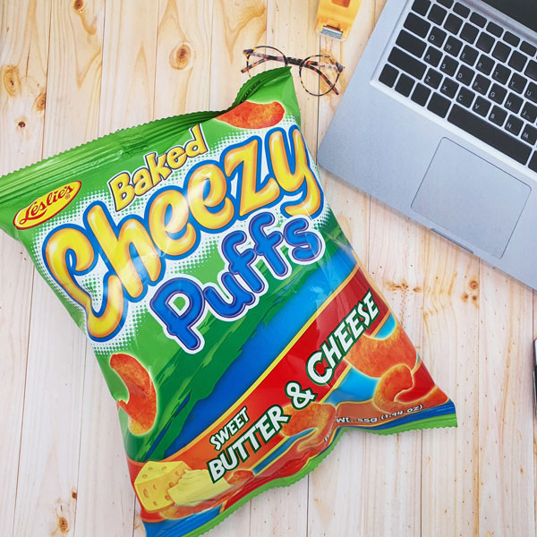 SNACK CHEEZY NƯỚNG VỊ BƠ NGỌT VÀ PHÔ MAI HIỆU LESLIE