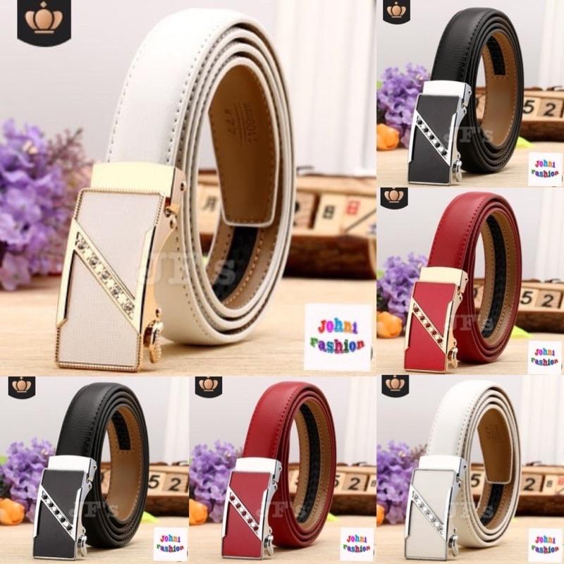 Thắt lưng da nữ khoá Z tự động, dây nịt thời trang nữ JohniFashion 50