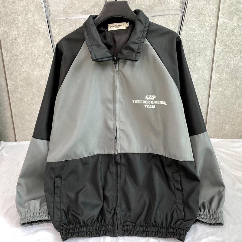 Áo Khoác Dù 2 lớp Form Rộng TEAM màu XANH LÁ/ĐEN Nam Nữ Unisex Áo Jacket dây kéo Ulzzang Jaystoree