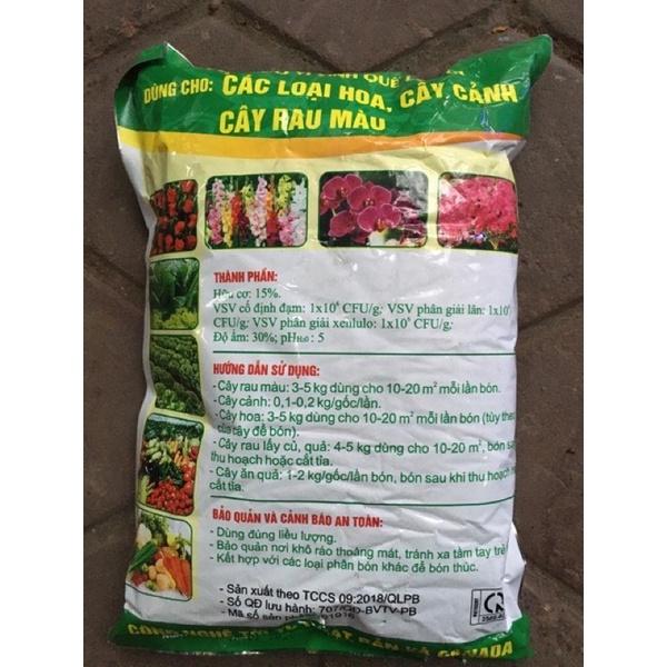 PHÂN BÓN HỮU CƠ VI SINH CAO CẤP SỬ DỤNG CHO HOA & CÂY CẢNH (2kg)