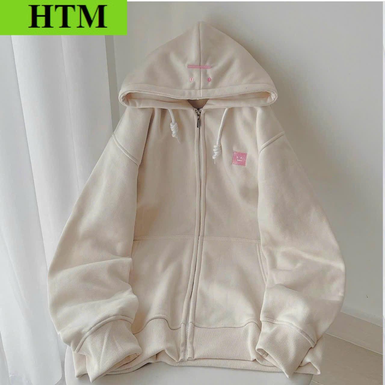 [FREESHIP] Áo Khoác Hoodie Nỉ Nam Nữ Dáng Khóa Kéo Cute Chất Vải Dày Dặn Với Dáng Form Rộng Có Mũ Cá Tính Áo Đẹp Hàng Hot Trend HTM FASHION - Xanh