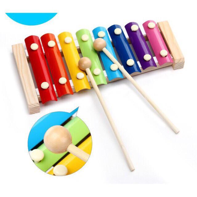 DGK - Đồ chơi Đàn Piano Xylophone gỗ 8 thanh quãng - Đồ chơi âm nhạc cho bé