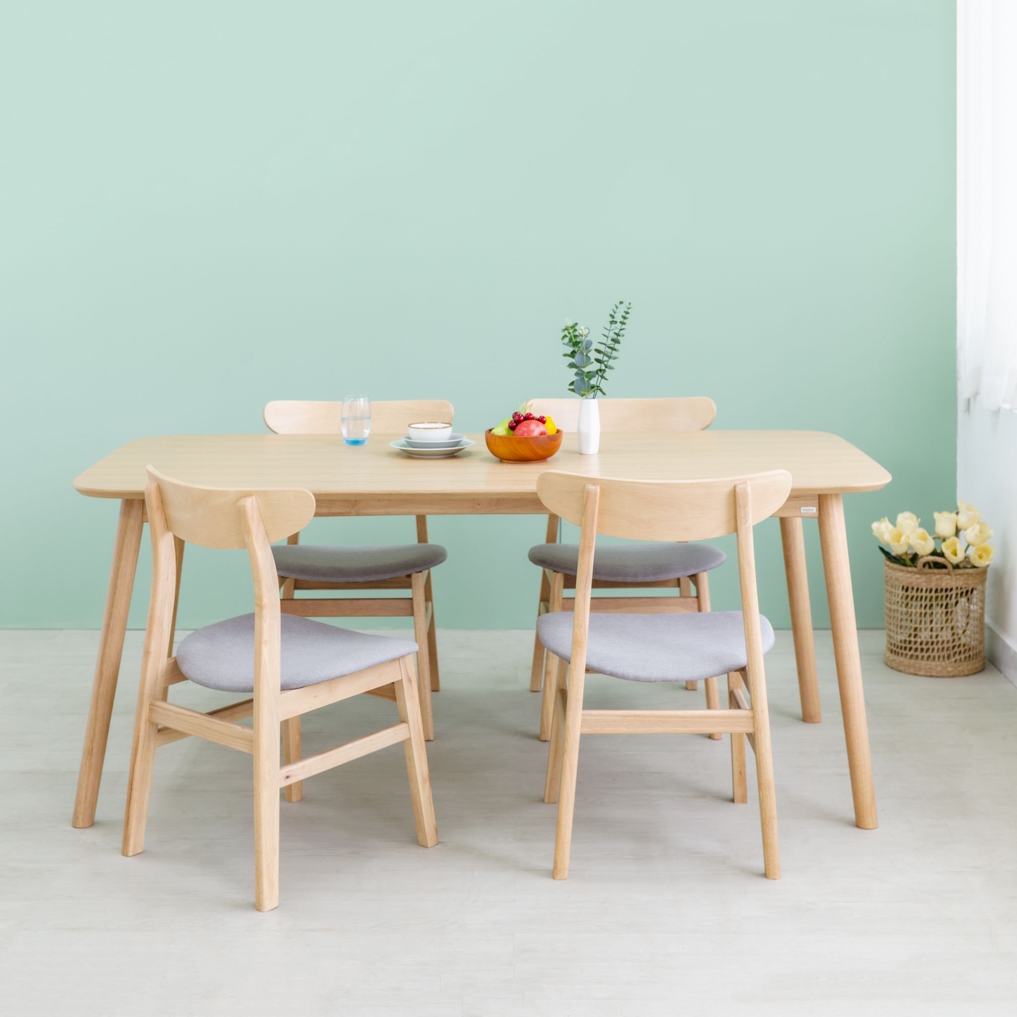 Bộ Bàn Ăn 4 Ghế Gỗ Sồi VERONA 901