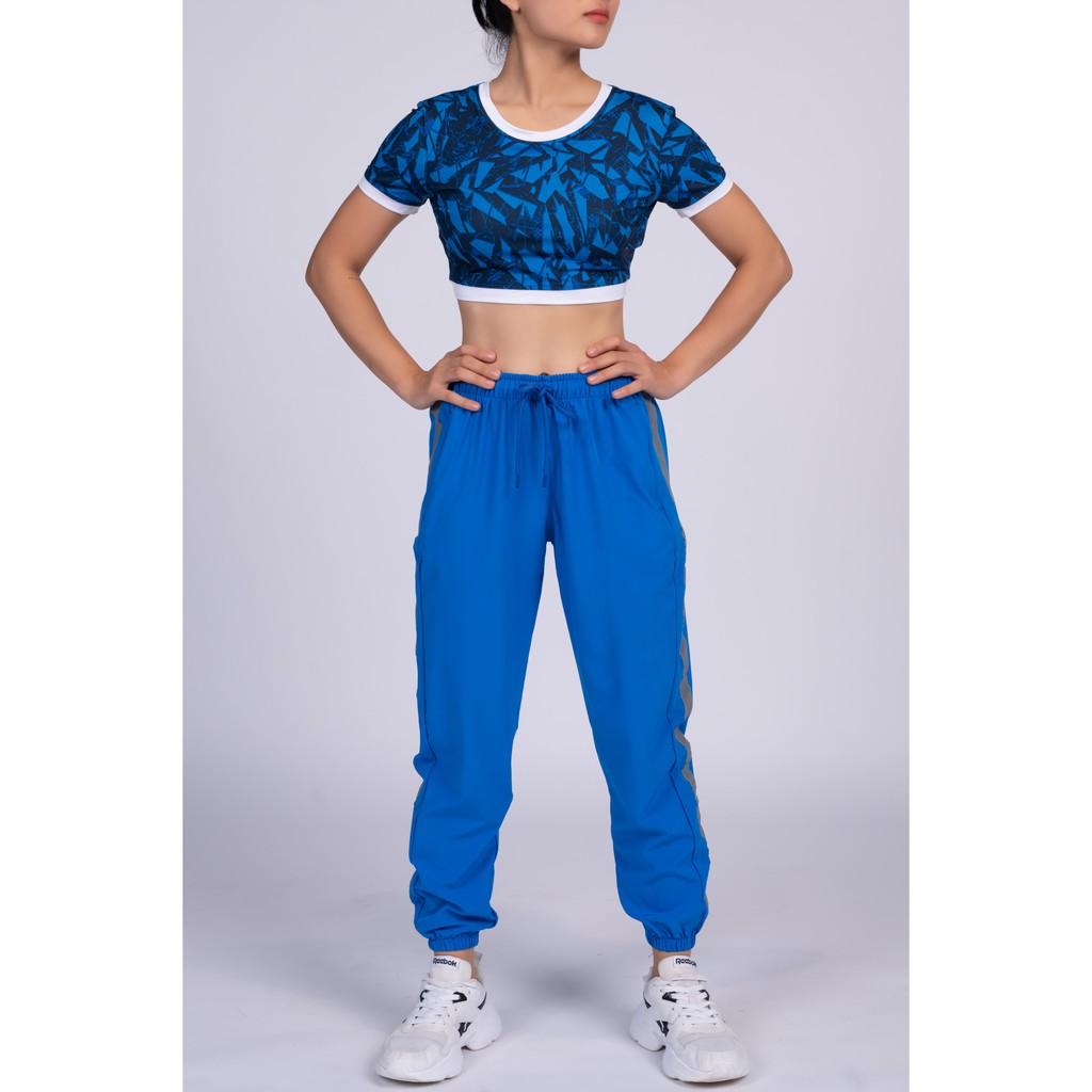 Áo Croptop Thể Thao Tập Gym Nữ Viền Trắng