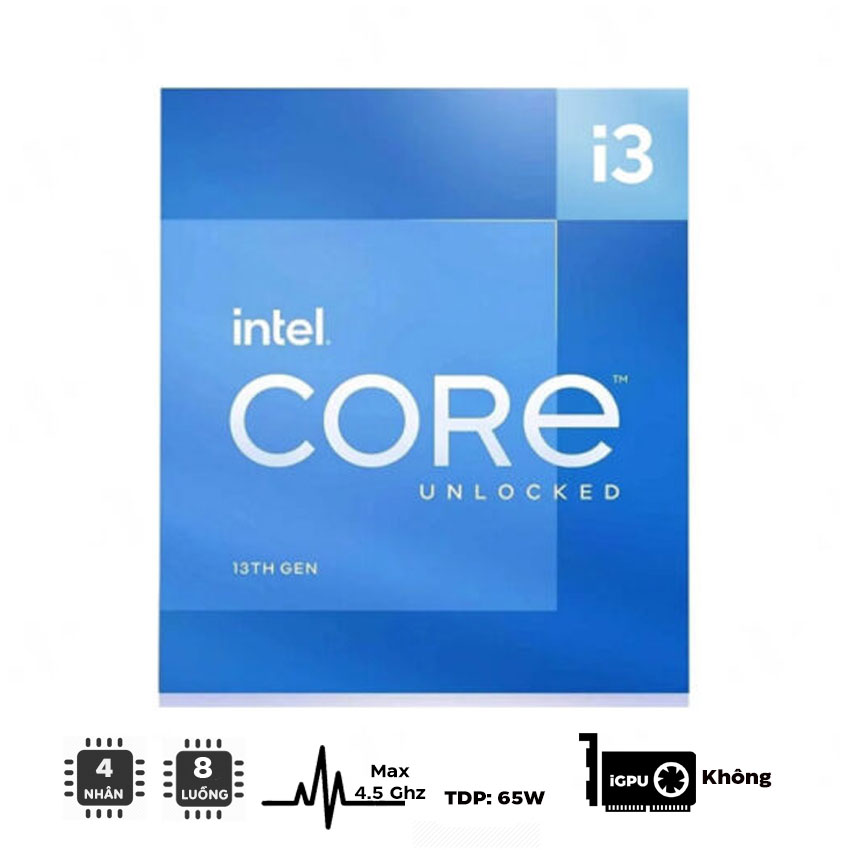 Bộ Vi Xử Lý CPU Intel Core i3-12100 (3.3GHz turbo up to 4.3GHz, 4 nhân 8 luồng, 12MB Cache, 58W)- Socket Intel LGA 1700 - Hàng Chính Hãng