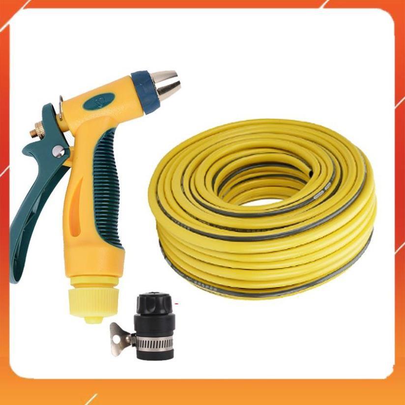 Bộ dây vòi xịt nước rửa xe,tưới cây tăng áp 3 lần 20m