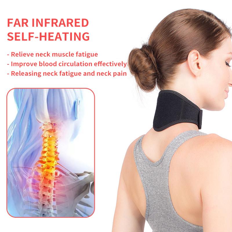 Nẹp cổ tourmaline tự làm nóng cổ Massager cổ tử cung đau thắt lưng Trị liệu từ tính Hỗ trợ cổ Màu
