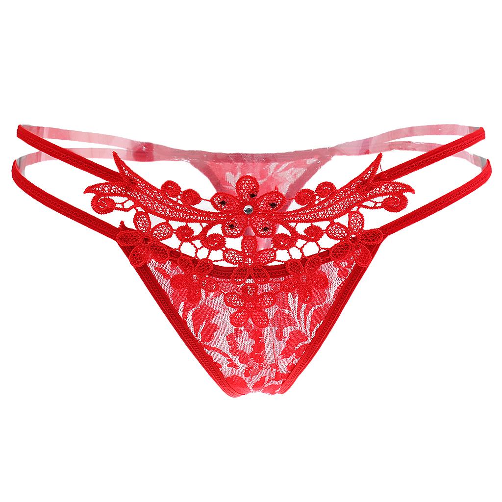 Women Lace Floral Briefs Lingerie Knickers Thongs Panties Underwear