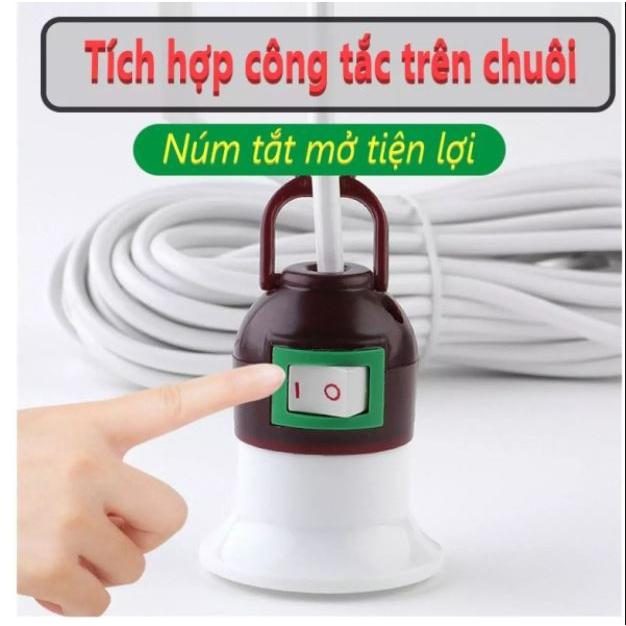 Bóng đèn led 20W kèm đuôi đèn có công tắc và dây dài 5m siêu tiết kiệm điện an toàn cao cấp