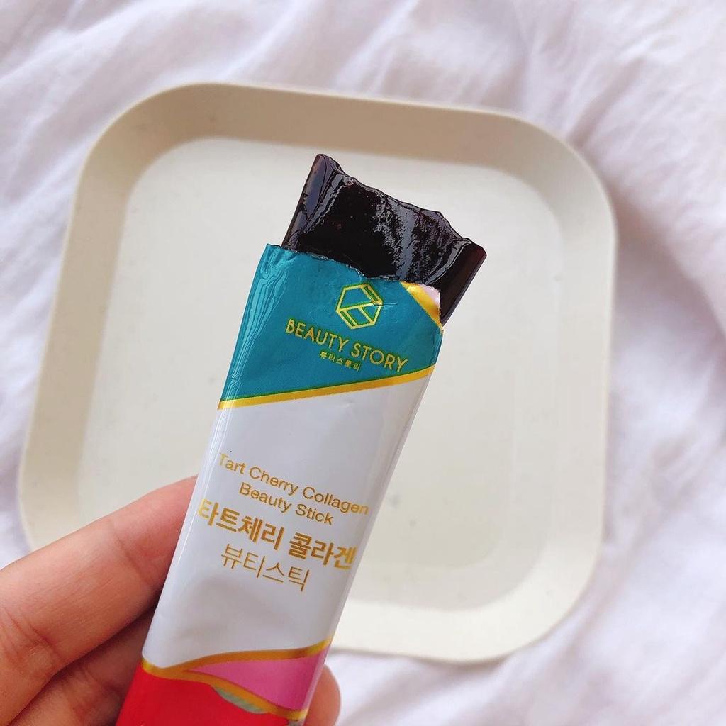 Thạch Collagen Vitamin BEAUTY STORY Vị Tart Cherry Hàn Quốc - 20g x 15 tuýp