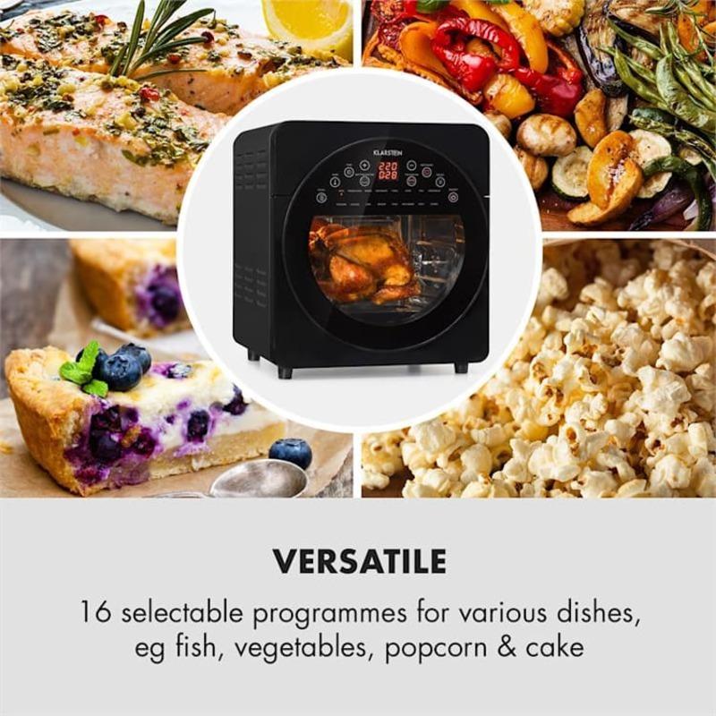 Nồi Chiên Không Dầu Klarstein, Dung Tích 14L, Air Fryer, Lò Nướng, Bếp Chiên Không Dầu, 1700W, Nhập Đức, Hàng Chính Hãng