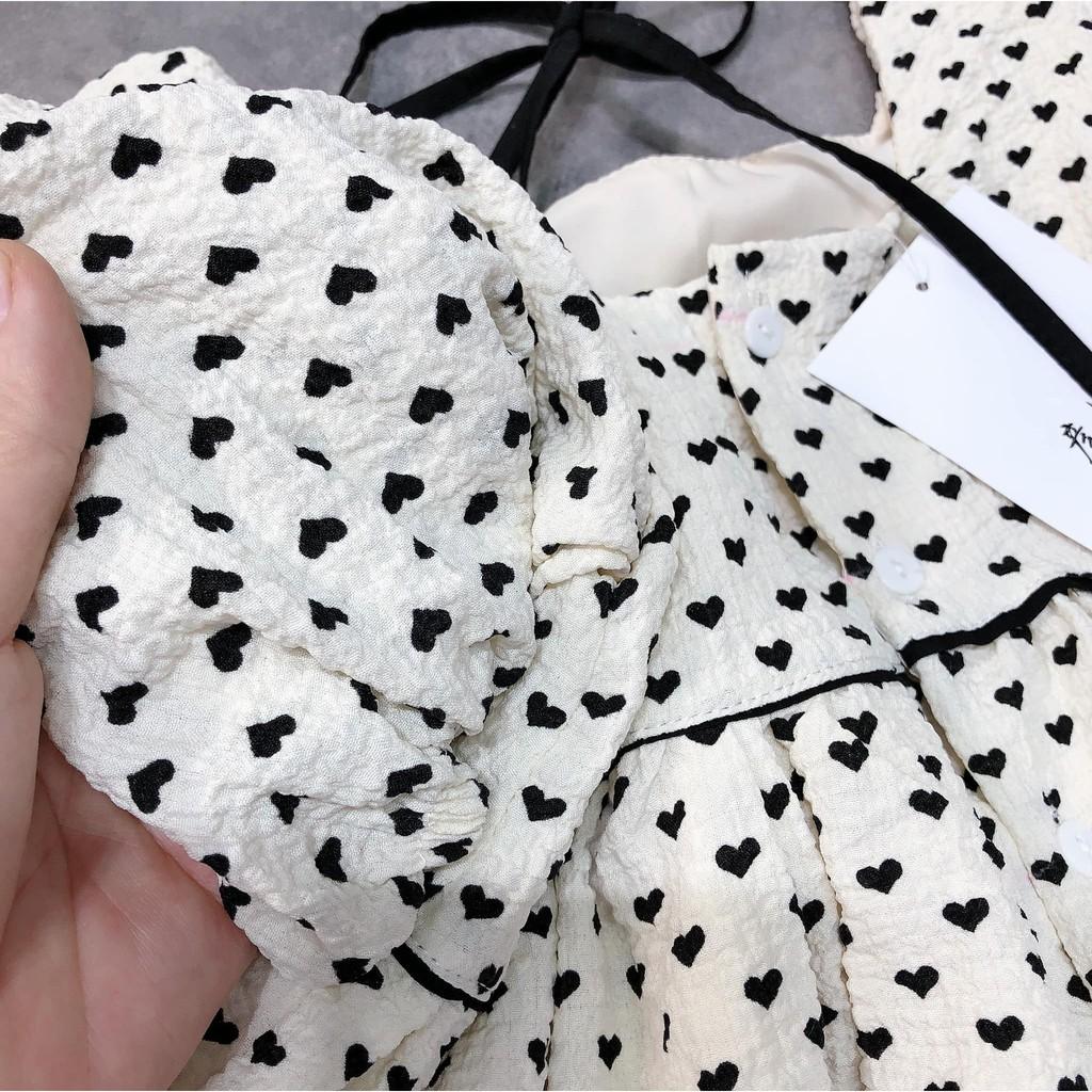 Áo tiểu thư baby tim xinh xinh