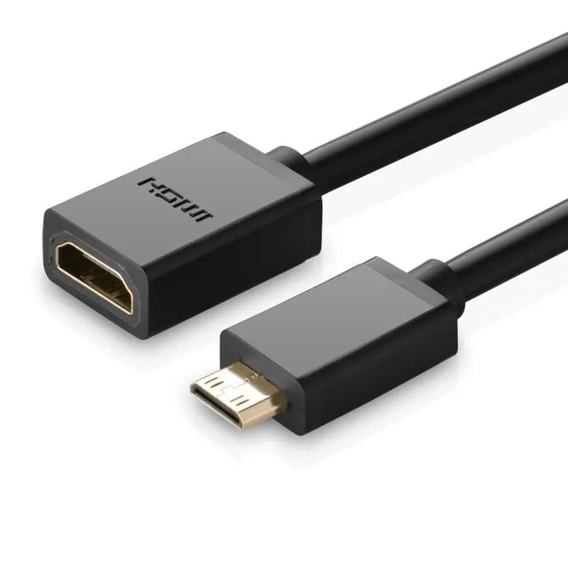 Ugreen UG2013720137TK Màu Đen Đầu chuyển đổi Mini HDMI sang HDMI âm - HÀNG CHÍNH HÃNG