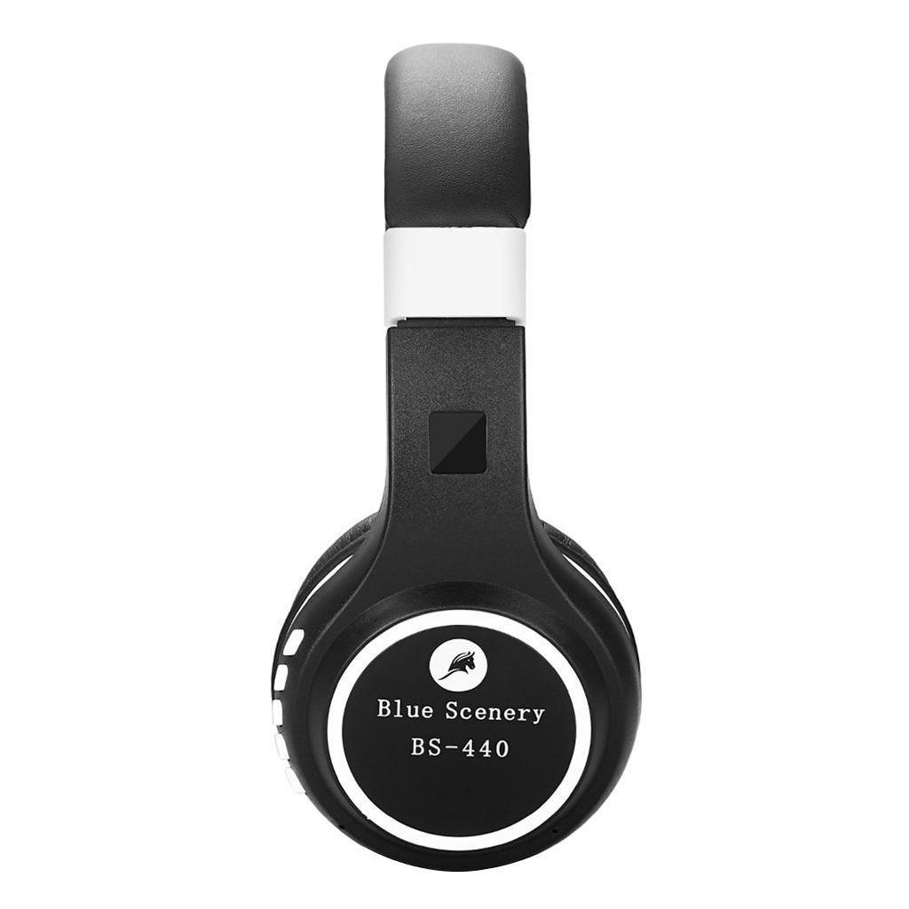 Folding Stretch Stereo Earphones Wireless Bluetooth Headset Headphone Black