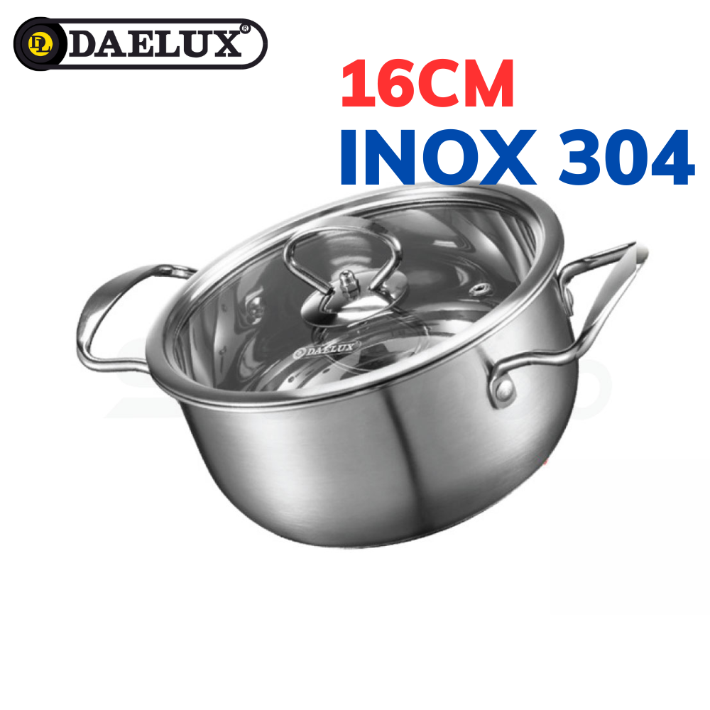 Daelux Bộ 3 nồi Inox DXSP-GS3 (size 16 + 20 + 24cm) -Hàng chính hãng