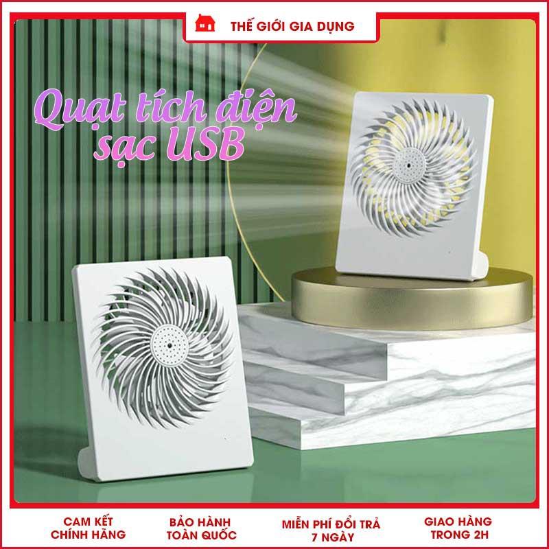 QUẠT ĐỂ BÀN - TÍCH ĐIỆN - SẠC PIN 3 Tốc độ, pin 1200mAP phù hợp cho gia đình nhỏ, quạt văn phòng!