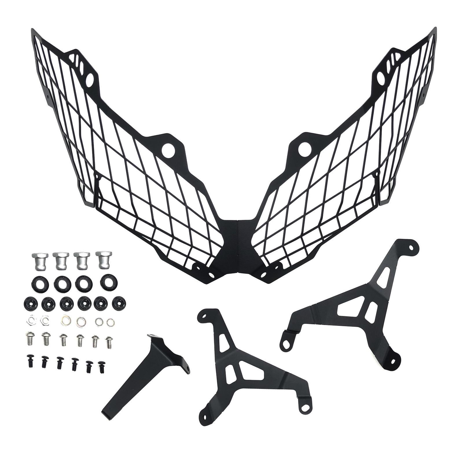 Headlight Mesh Grill, Motorbike Headlight Protector Guard, Motorcycle Front Headlight Grille Guard for VERSYS650 Parts Replacement