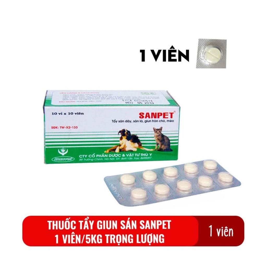 Xổ Giun Sán Cho Thú Cưng Sanpet Giá 1 Viên