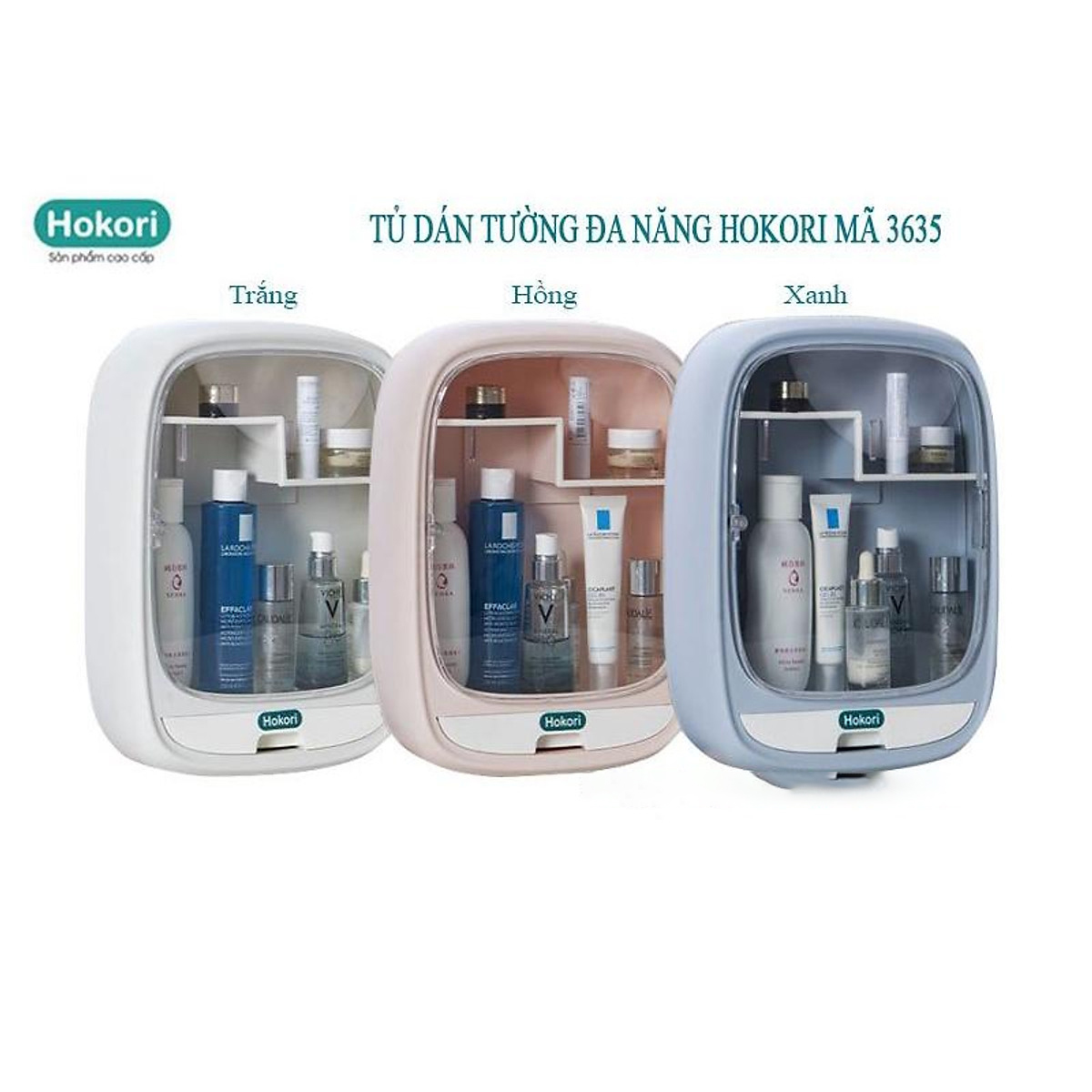 Tủ Hộp Đựng Để Đồ Trang Điểm Mỹ Mĩ Phẩm Skincare Nhà Tắm Mini Treo Dán Tường -Tủ Đựng Mỹ Phẩm Cao Cấp