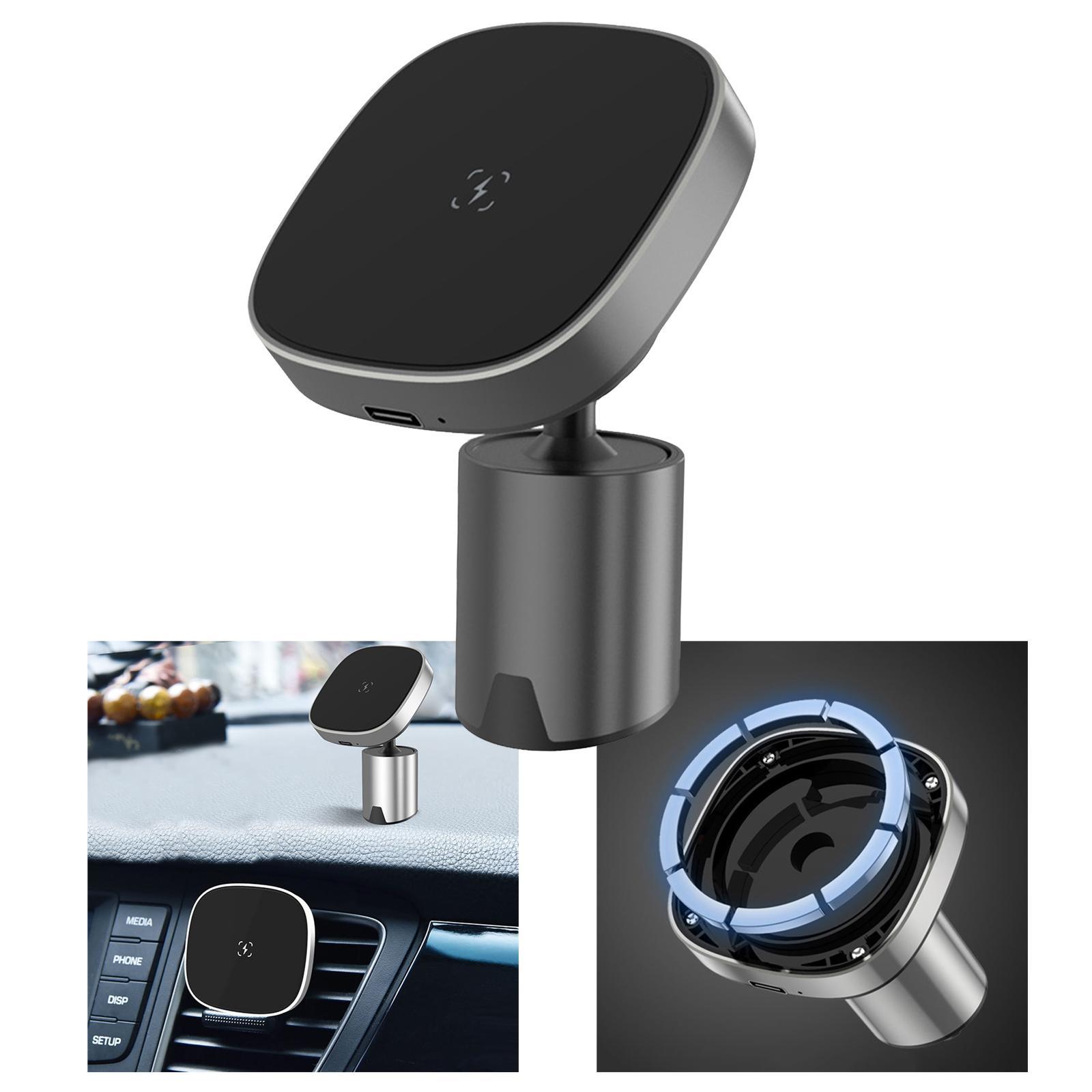 Car Phone Mount Holder Magnetic Aluminium Alloy ABS Fast Charge Bracket for Phone 12
